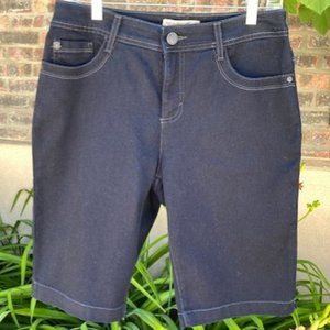 Stretch Denim Bermuda Shorts